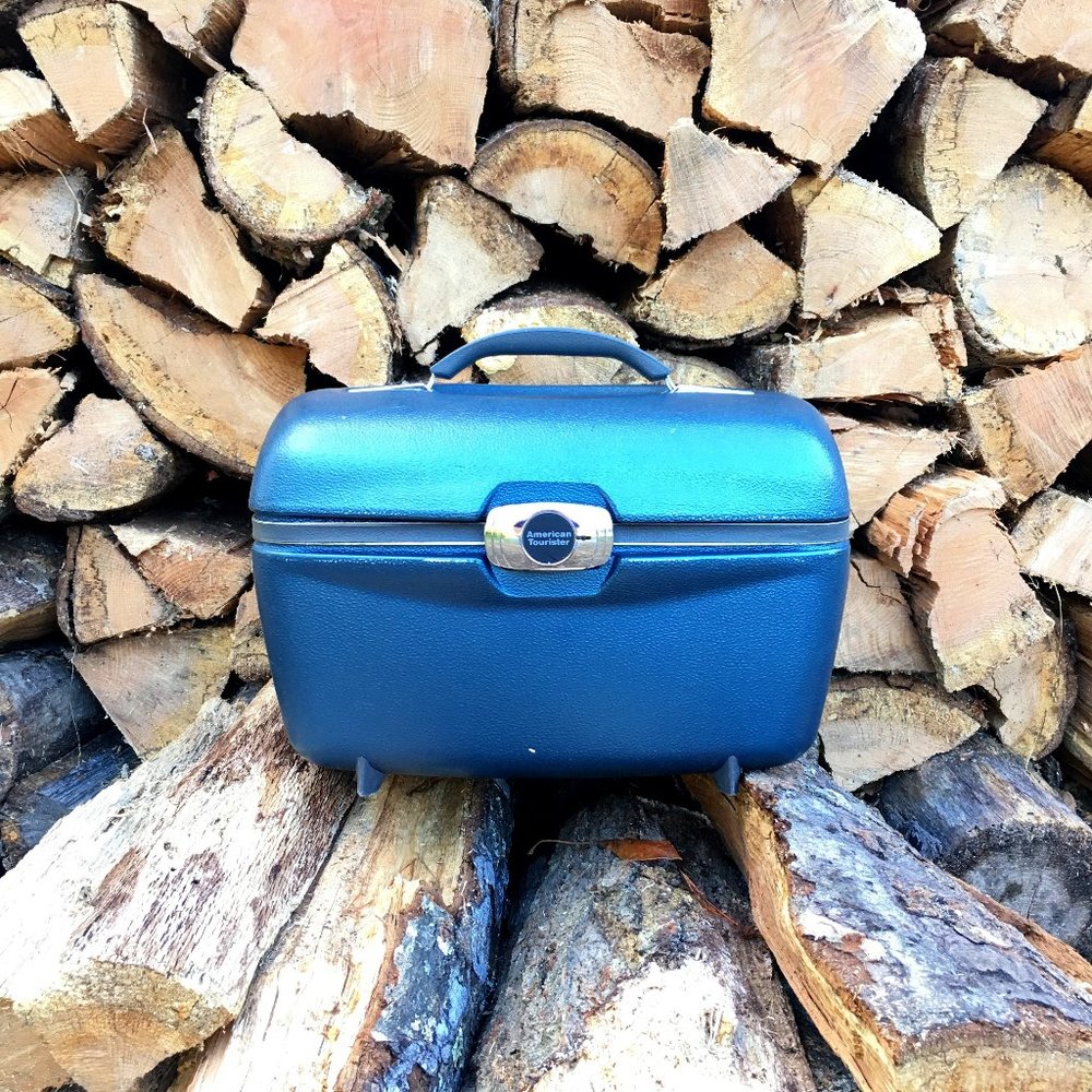 Vintage American Tourister Train Travel Case Valise Photo Shoot Prop/ Vacation